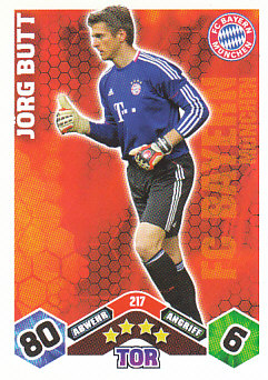 Jorg Butt Bayern Munchen 2010/11 Topps MA Bundesliga #217